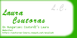 laura csutoras business card